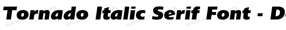 Tornado Italic Serif Font - Demo字体转换
